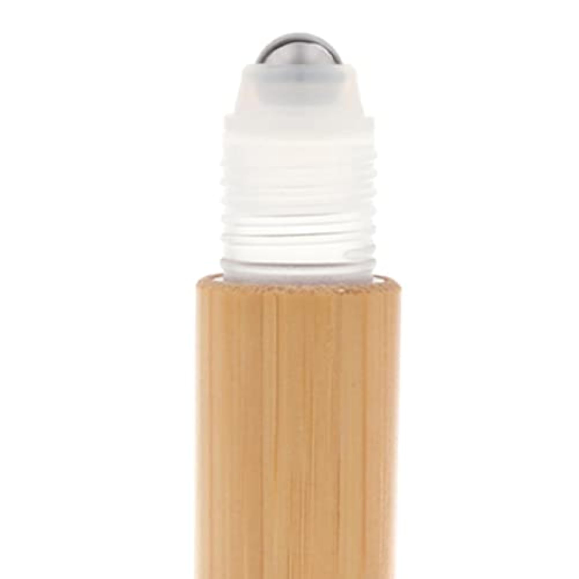 2x Bamboo Refillable Empty Essential Oil Makeup Roll On Bottles